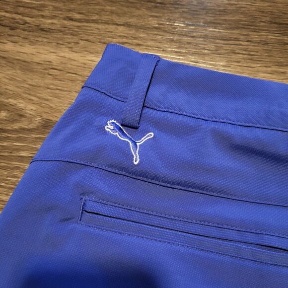 Puma Flat Front Golf Shorts 10" Inseam Royal Blue Womens Size 10 - Picture 8 of 12